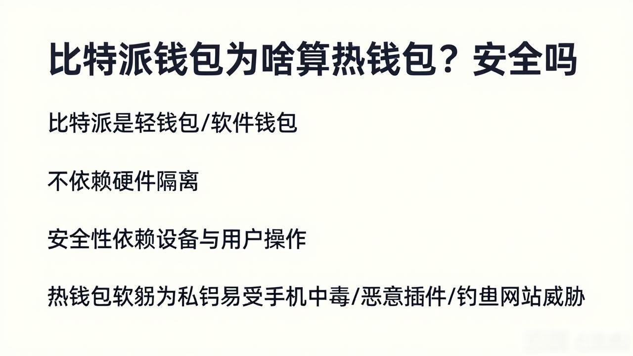 比特派钱包为啥算热钱包？安全吗