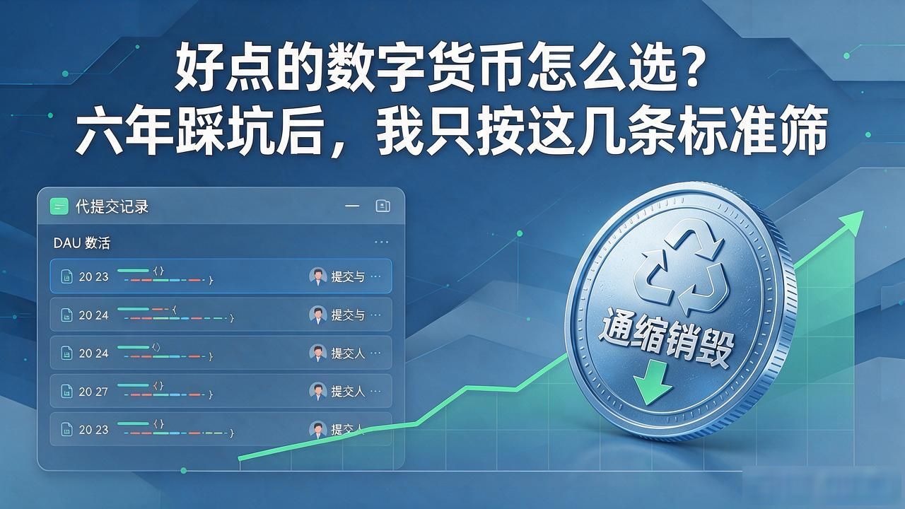 好点的数字货币怎么选？六年踩坑后，我只按这几条标准筛