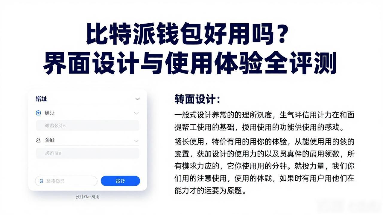比特派钱包好用吗？界面设计与使用体验全评测