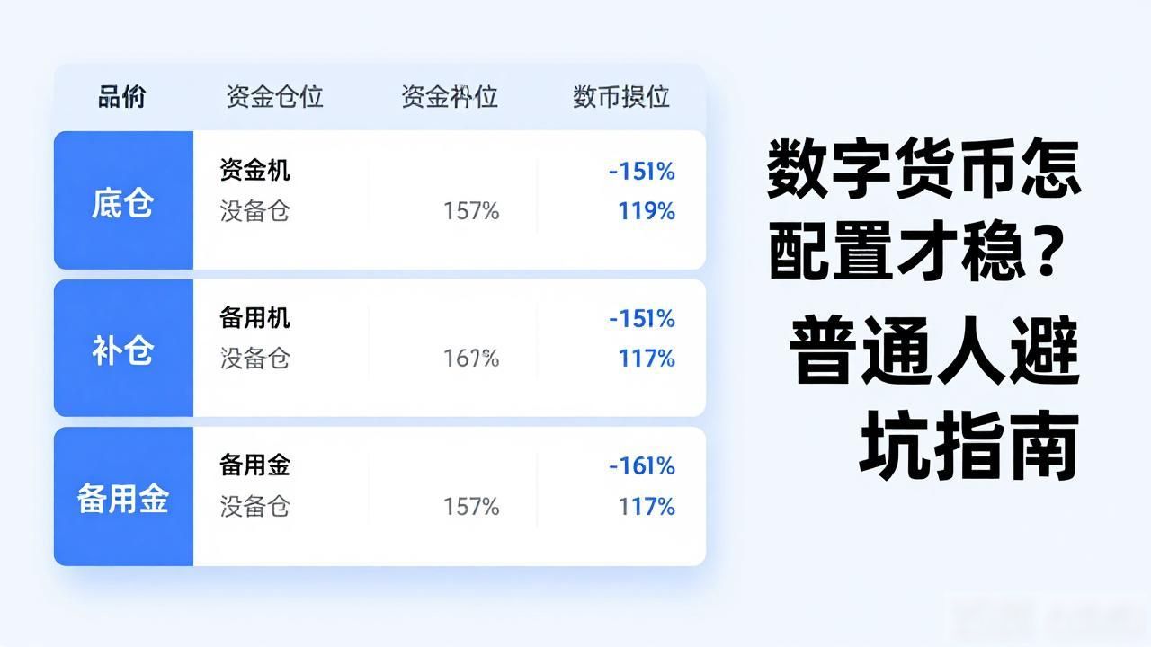 数字货币仓位配置方法 数字货币闲钱投资原则 主流币与山寨币仓位分配_数字货币应该怎么配置