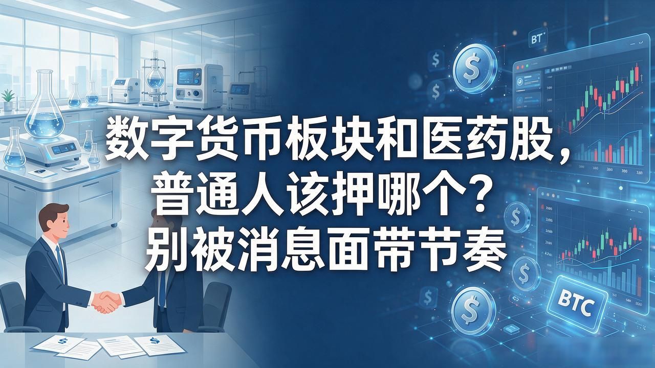 数字货币板块和医药股，普通人该押哪个？别被消息面带节奏