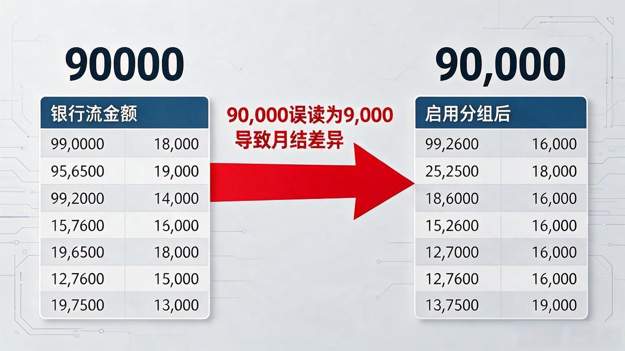货币选项卡里数字分组怎么设？90%的人第一步就搞错了