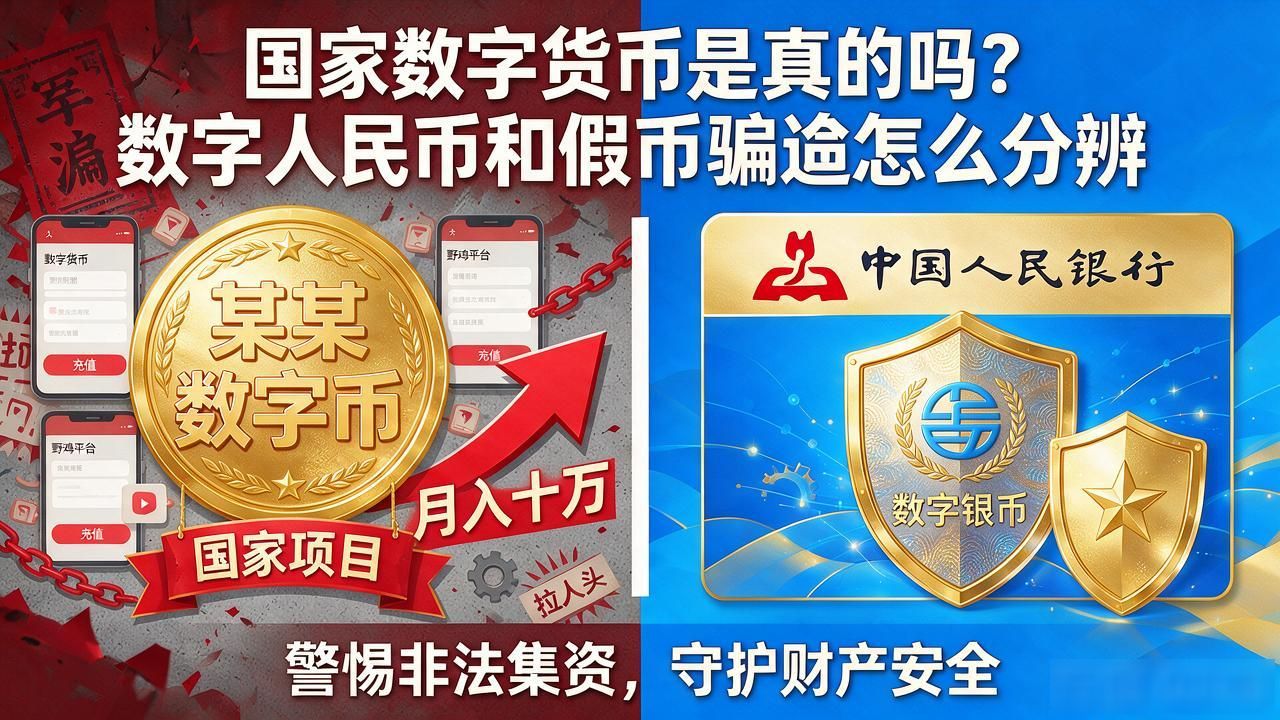 国家数字货币是真的吗？数字人民币和假币骗局怎么分辨