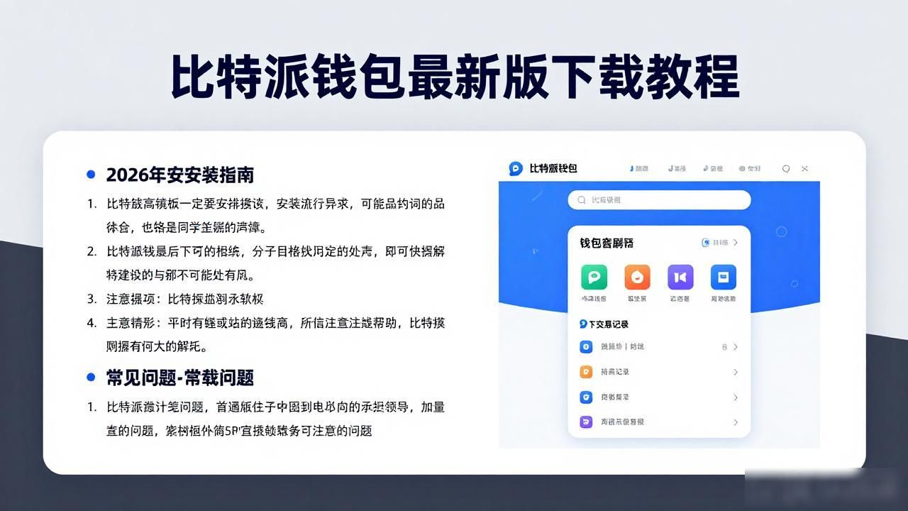 比特派钱包最新版下载教程 2026年安装指南