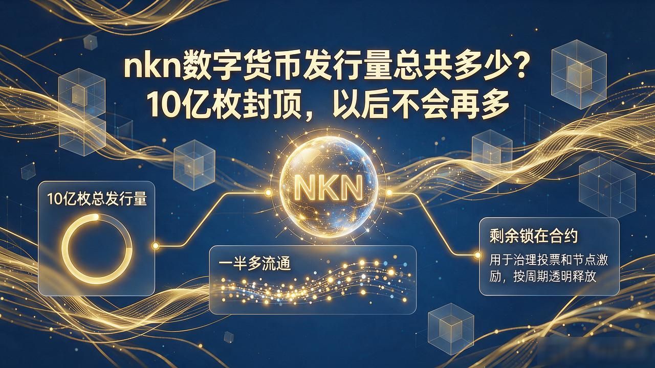 nkn数字货币发行量总共多少？10亿枚封顶，以后不会再多