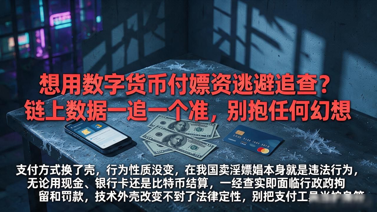 想用数字货币付嫖资逃避追查？链上数据一追一个准，别抱任何幻想