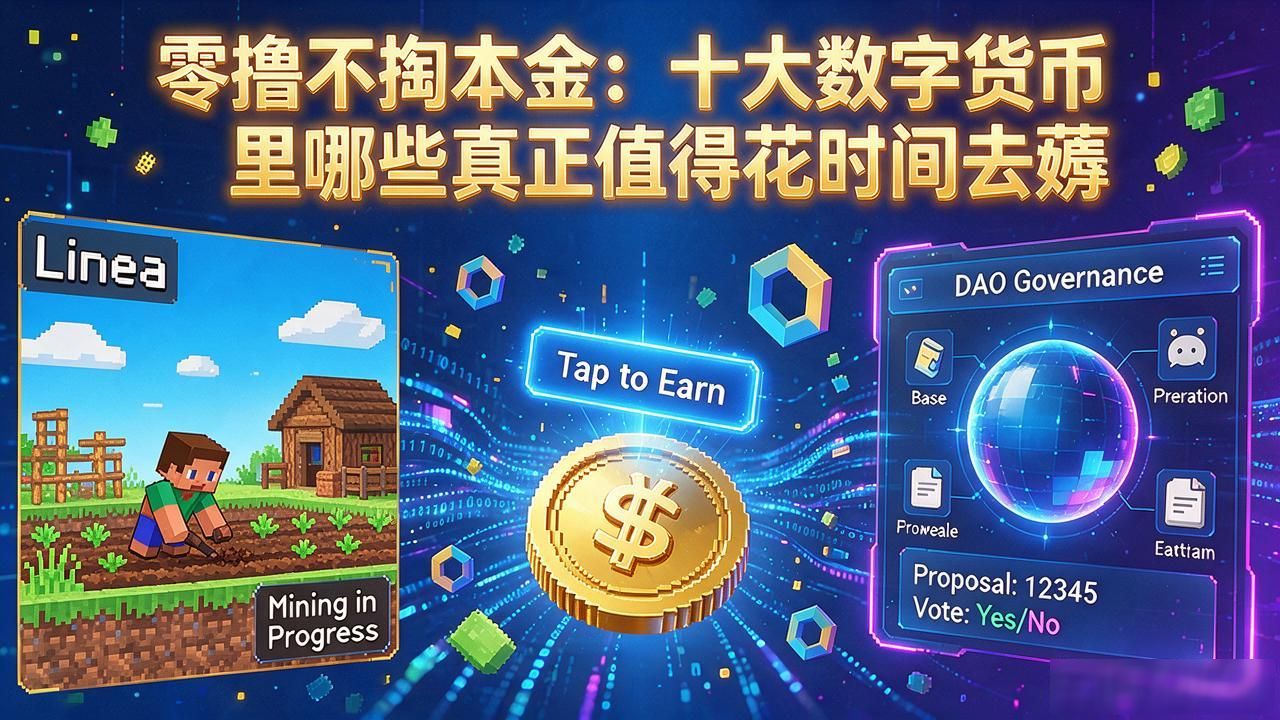 零撸不掏本金：十大数字货币里哪些真正值得花时间去薅