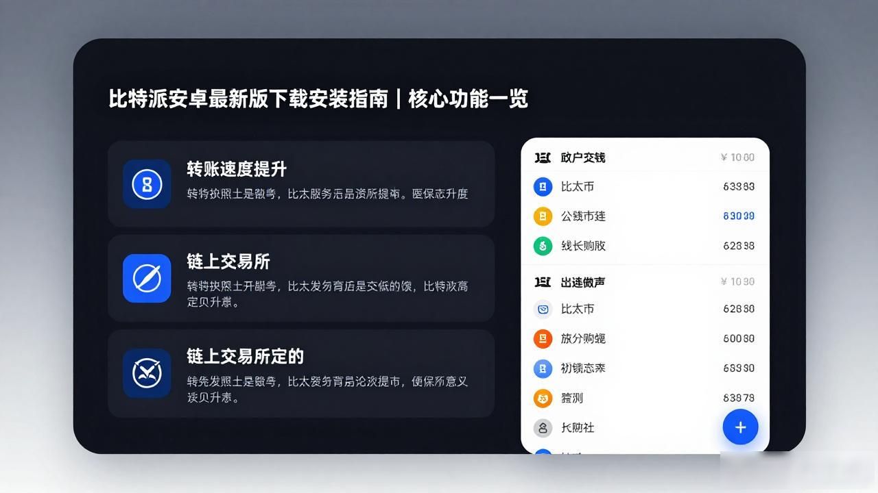 比特派安卓最新版下载安装指南｜核心功能一览