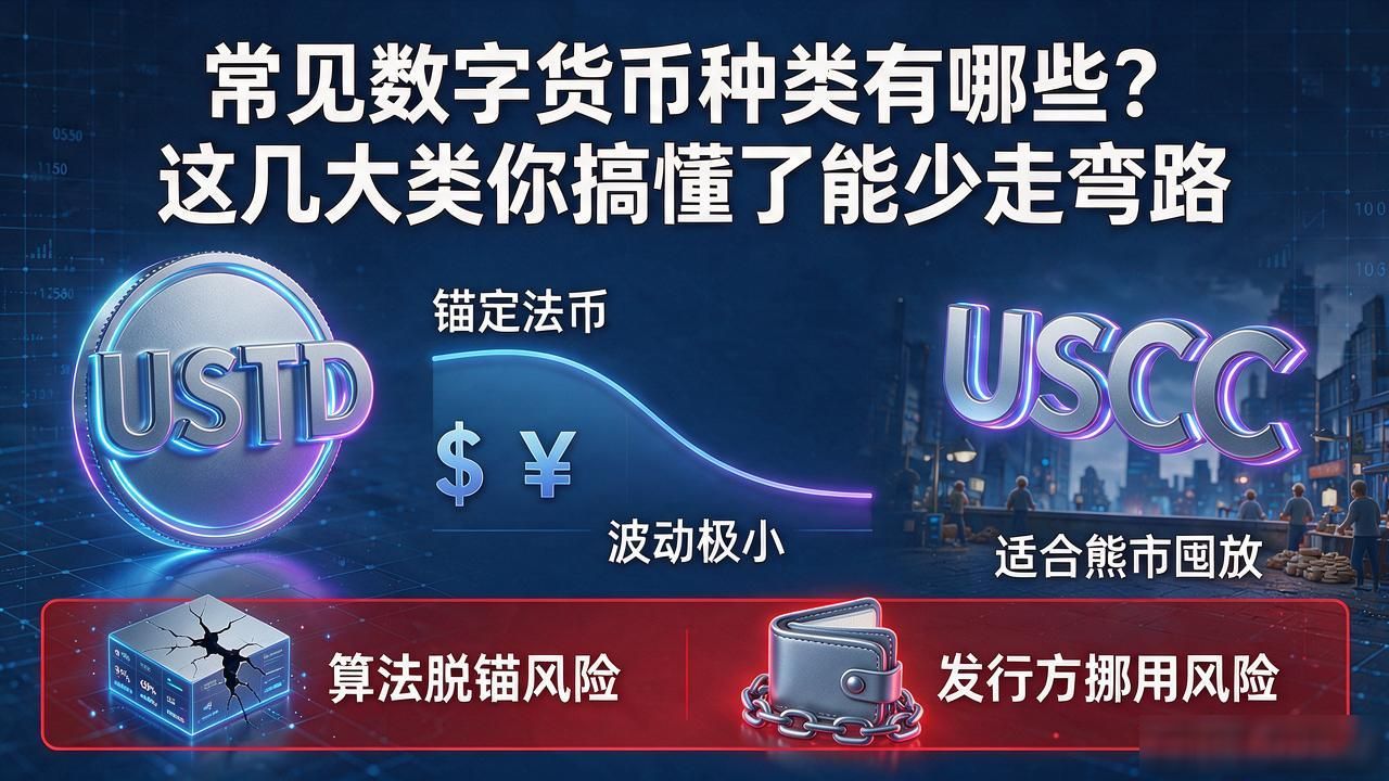 常见数字货币种类有哪些？这几大类你搞懂了能少走弯路
