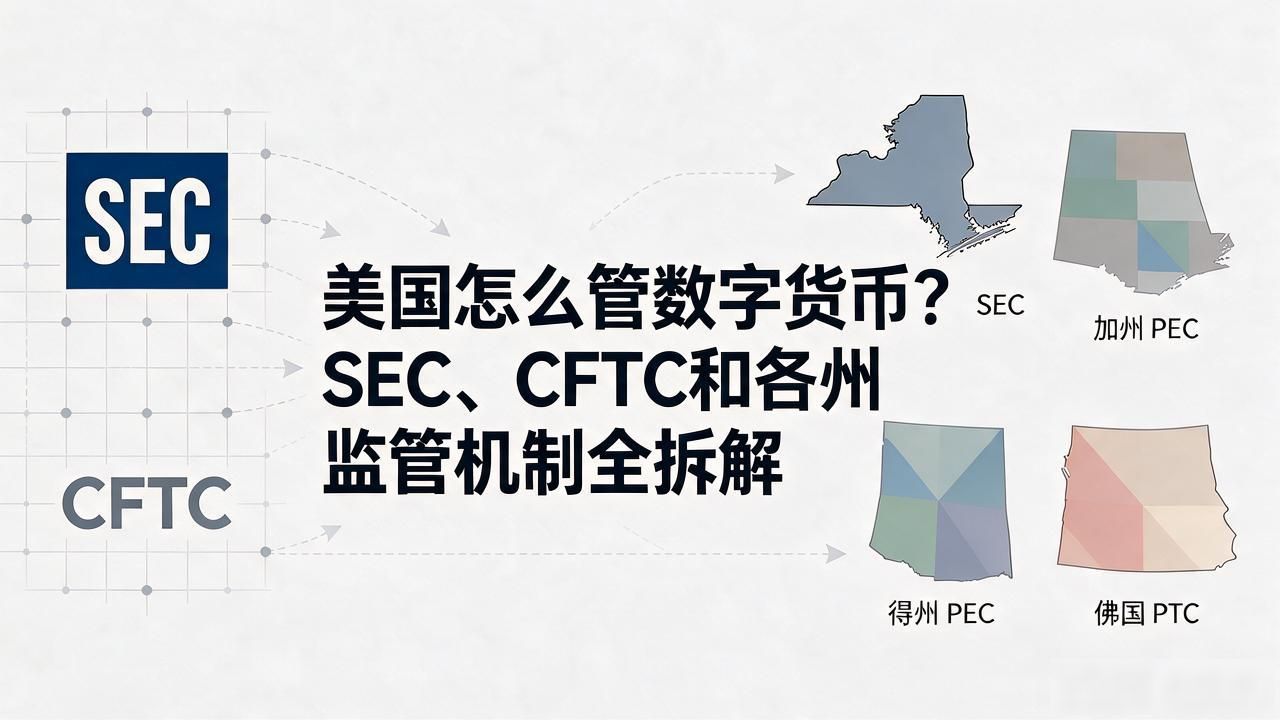 美国怎么管数字货币？SEC、CFTC和各州监管机制全拆解