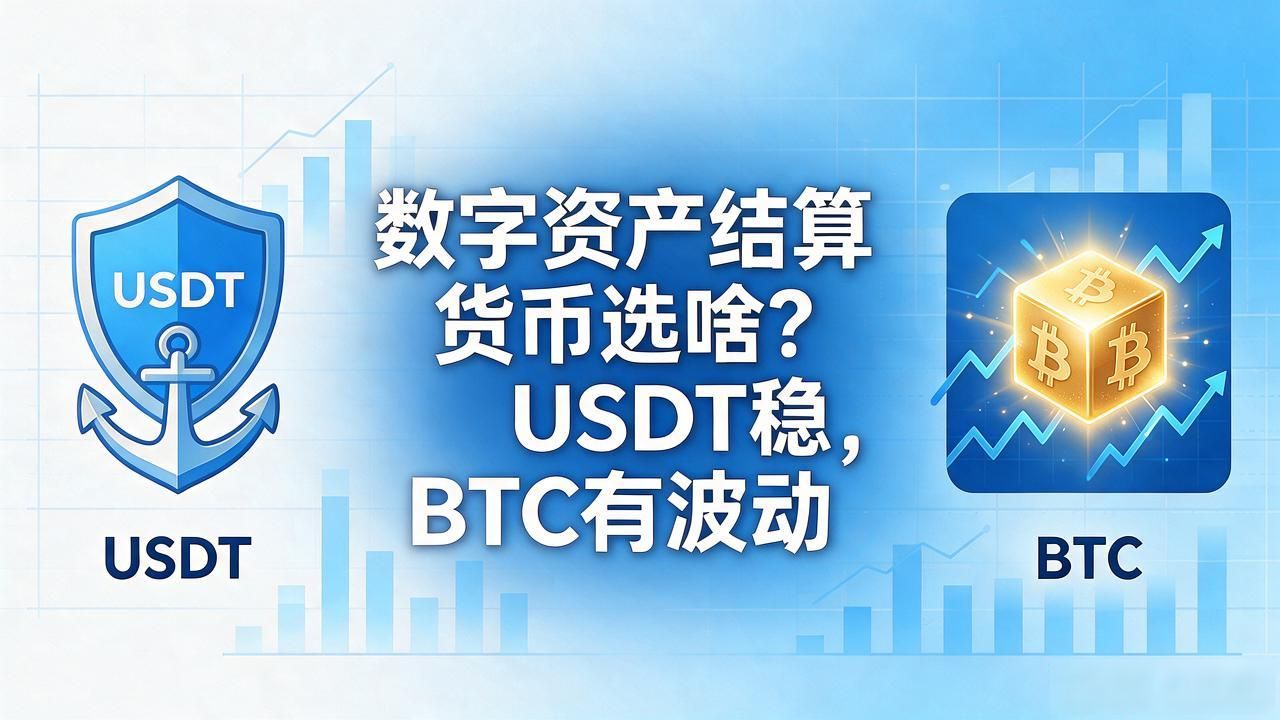 数字资产结算货币选啥？USDT稳，BTC有波动