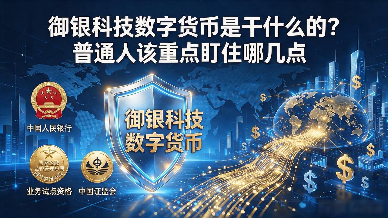 御银科技数字货币是干什么的？普通人该重点盯住哪几点