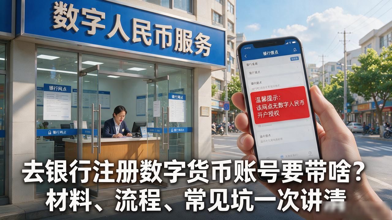 去银行注册数字货币账号要带啥？材料、流程、常见坑一次讲清