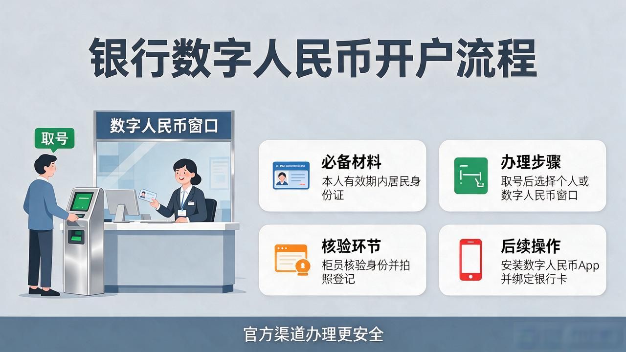数字货币在银行开户到底带什么材料？柜员把流程给你讲明白