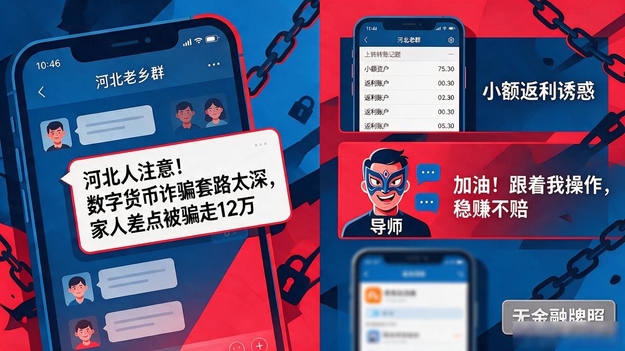 河北人注意！数字货币诈骗套路太深，家人差点被骗走12万