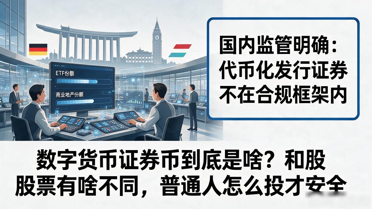 数字货币证券币到底是啥？和股票有啥不同，普通人怎么投才安全