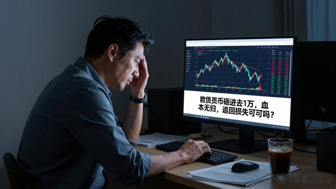 数字货币砸进去1万血本无归，追回损失可行吗