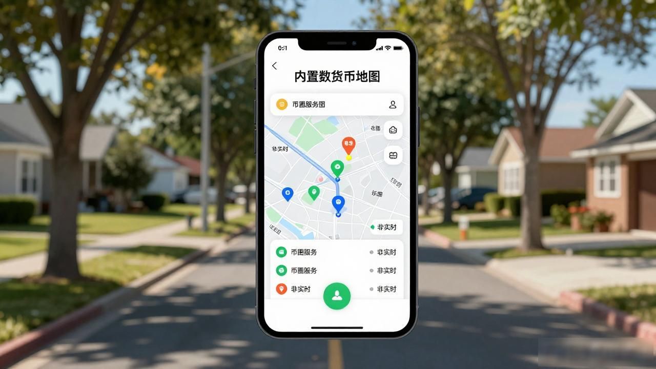 内置数字货币地图，出门找币圈服务点不用再翻三个App