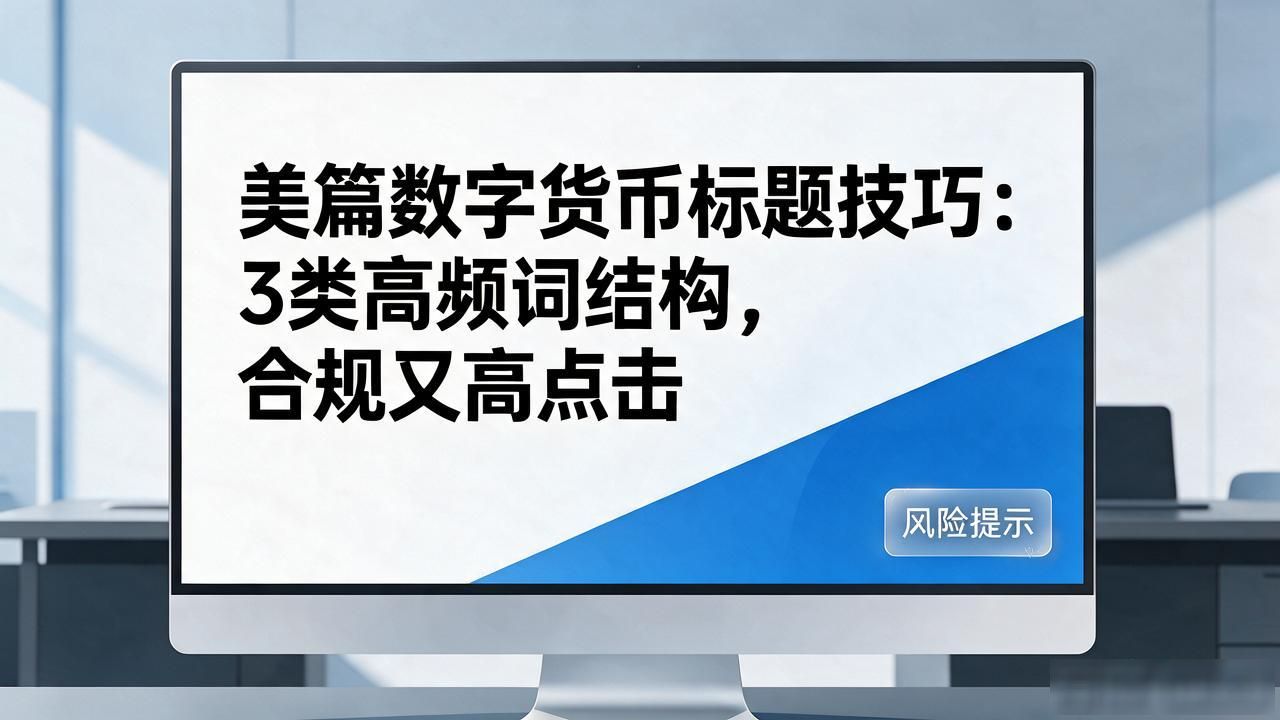 美篇数字货币标题技巧：3类高频词结构，合规又高点击