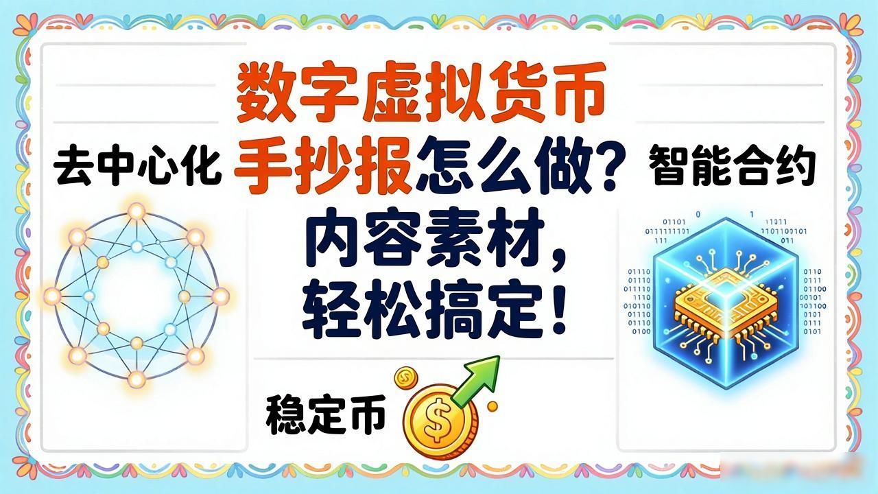 数字虚拟货币手抄报怎么做？内容素材大全，轻松搞定！