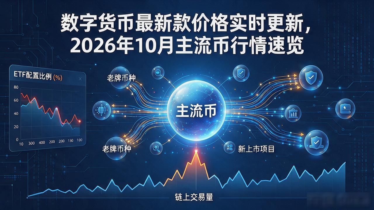 数字货币最新款价格实时更新，2026年10月主流币行情速览