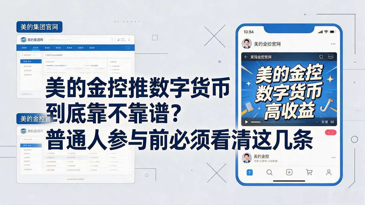 美的金控推数字货币到底靠不靠谱？普通人参与前必须看清这几条