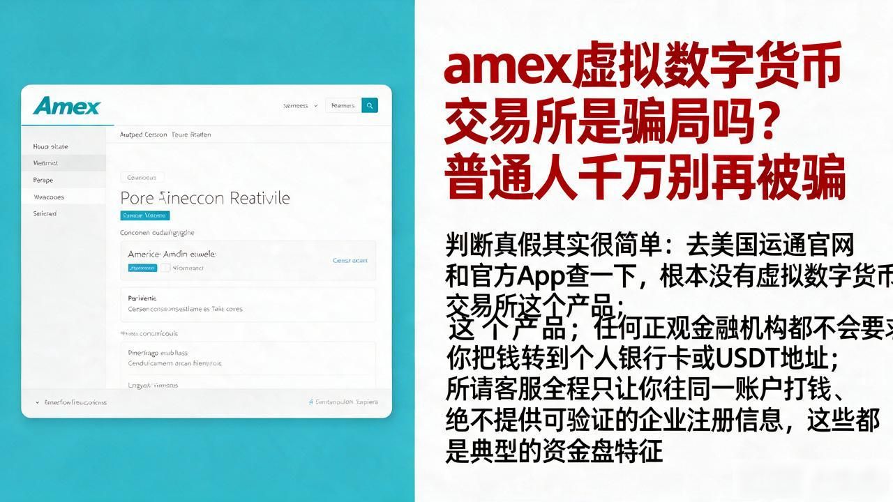 amex虚拟数字货币交易所是骗局吗？普通人千万别再被骗
