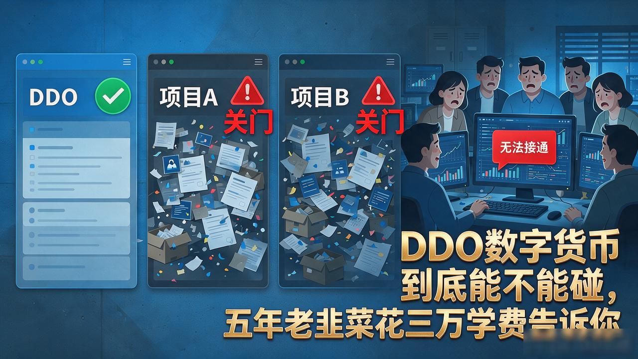DDO数字货币到底能不能碰，五年老韭菜花三万学费告诉你