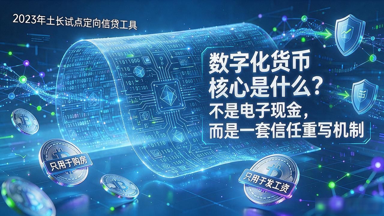 数字化货币核心是什么？不是电子现金，而是一套信任重写机制