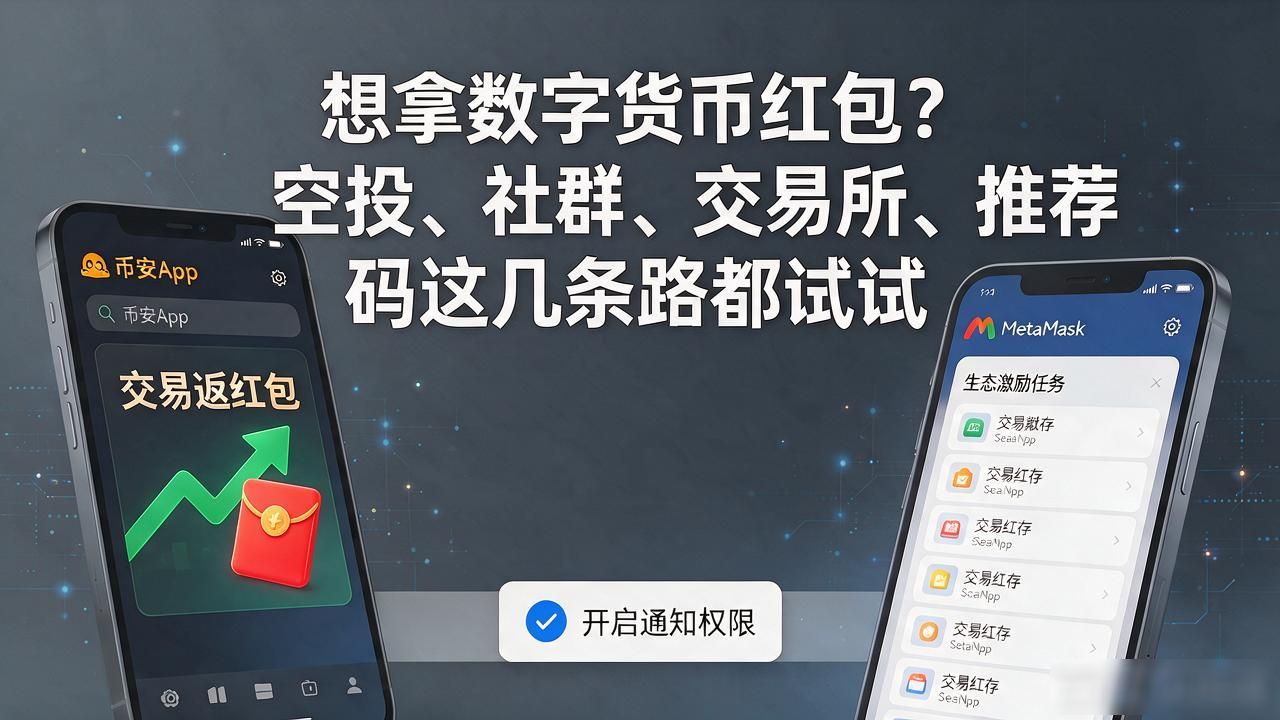 想拿数字货币红包？空投、社群、交易所、推荐码这几条路都试试