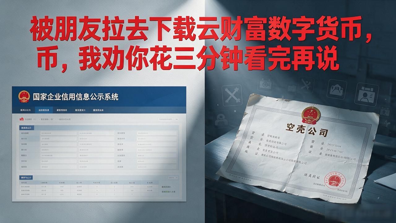 被朋友拉去下载云财富数字货币，我劝你花三分钟看完再说