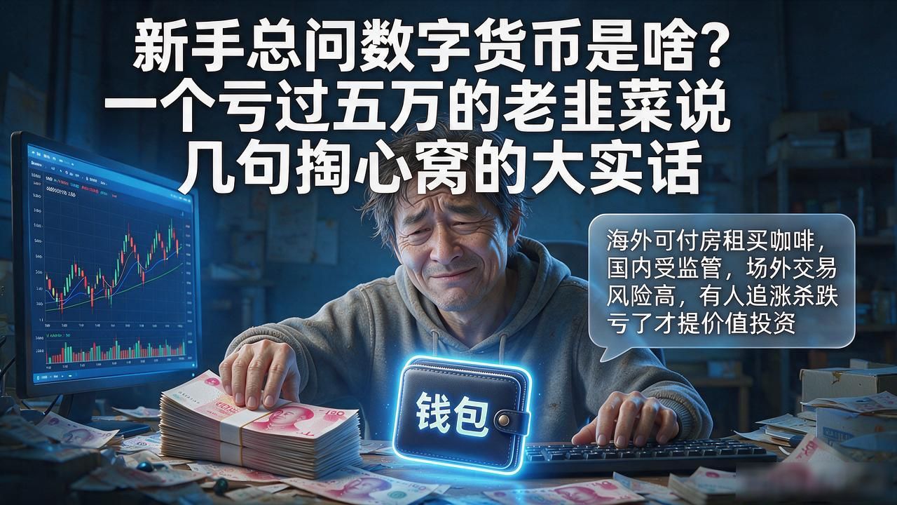 新手总问数字货币是啥？一个亏过五万的老韭菜说几句掏心窝的大实话