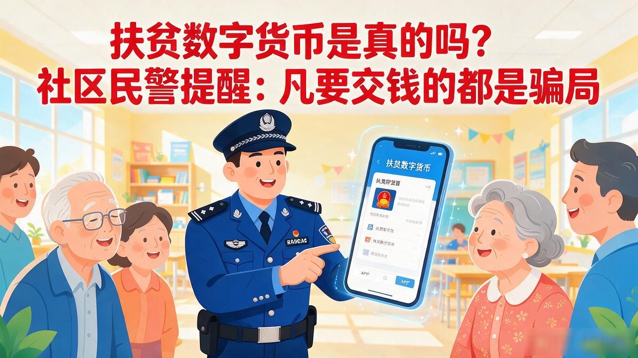 扶贫数字货币是真的吗？社区民警提醒：凡要交钱的都是骗局