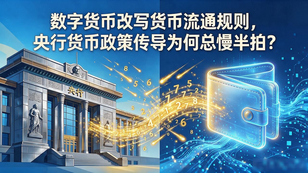 数字货币改写货币流通规则，央行货币政策传导为何总慢半拍？