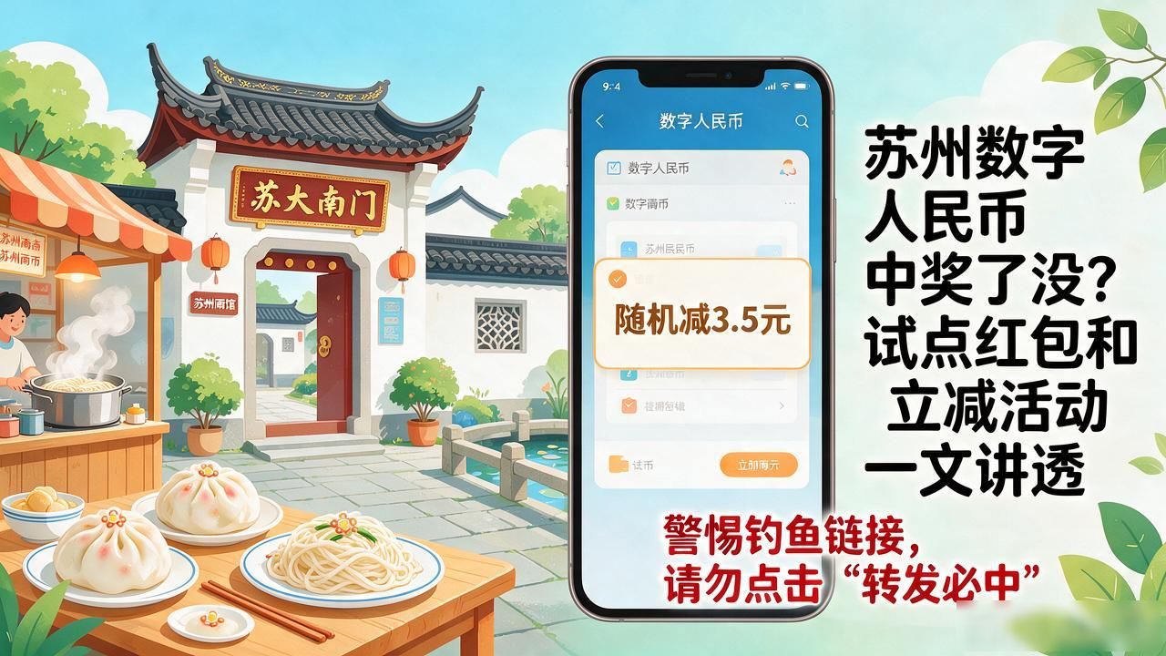 苏州数字人民币中奖了没？试点红包和立减活动一文讲透